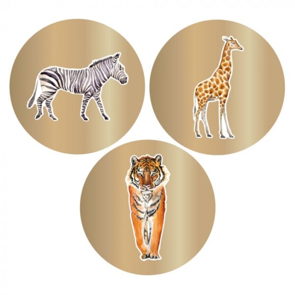 207 stickers gouden dieren 3dessin