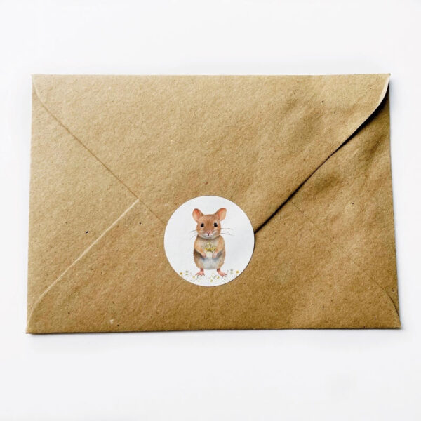 Sluitsticker muis envelop