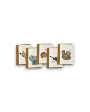 Set gevouwen kaarten - Dieren