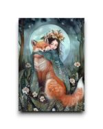 A6 Ansichtkaart - Hugging animals: vos