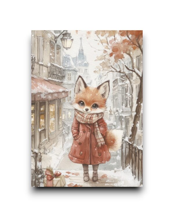 A6 Ansichtkaart - Cute Winter Animals: City walk