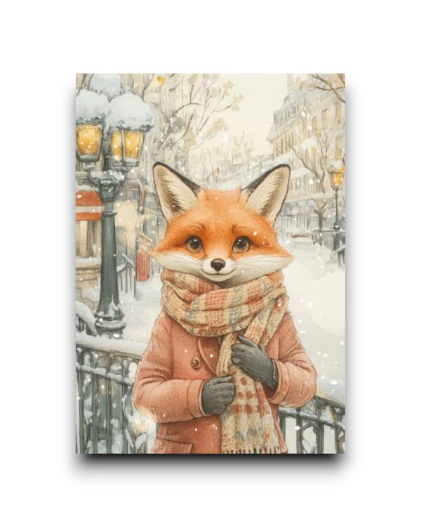 A6 Ansichtkaart - Cute Winter Animals: Posing