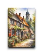 A6 Ansichtkaart - Dutch Watercolors: Village street