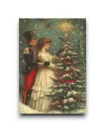 A6 Ansichtkaart - Vintage Christmas: Nutcracker couple