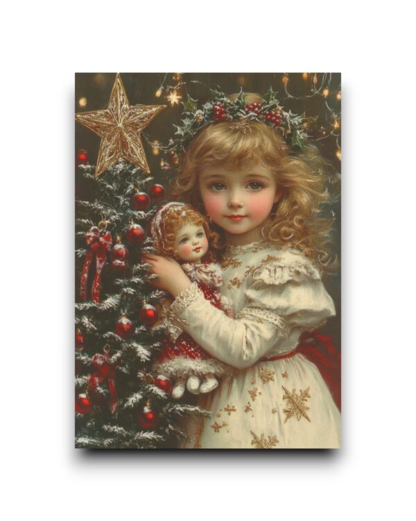 A6 Ansichtkaart - Vintage Christmas: Sweet child