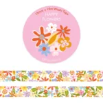 Washitape - Vrolijke bloemen (flower power)