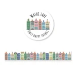 Washitape - Amsterdamse grachtenhuisjes