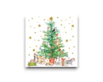 Kaart - Kerstboom met katten