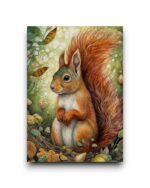 A6 Ansichtkaart - Animals of the forest - Eekhoorn