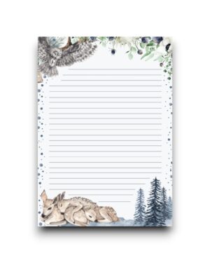 A5 Schrijfblok - Winter forest