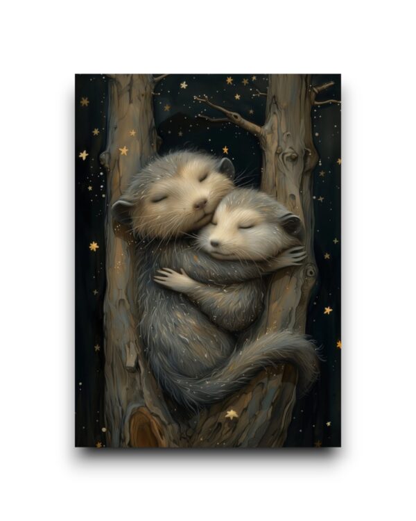 A6 Ansichtkaart - Cuddle Time - Otter