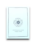 A6 Ansichtkaart - Zwart-wit - Sending you some happy vibes