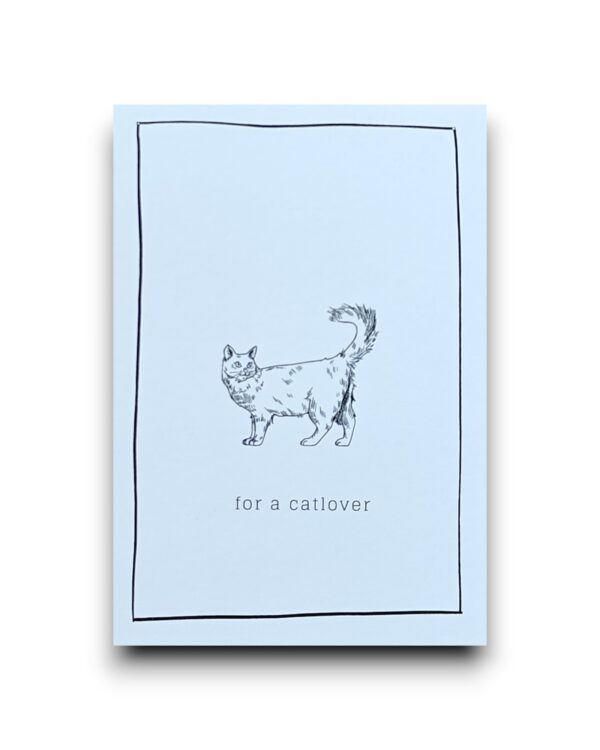 A6 Ansichtkaart - Zwart-wit - For a cat lover