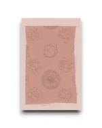 A6 Ansichtkaart - Getekende bloemen terracotta