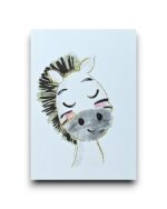 A6 Ansichtkaart - Genietende zebra/paard