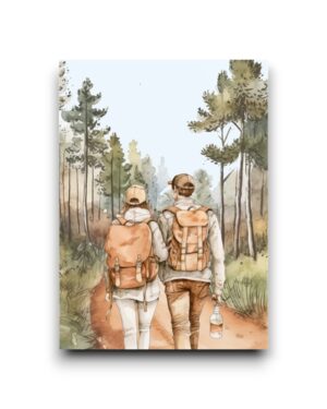 A6 Ansichtkaart - Samen wandelen