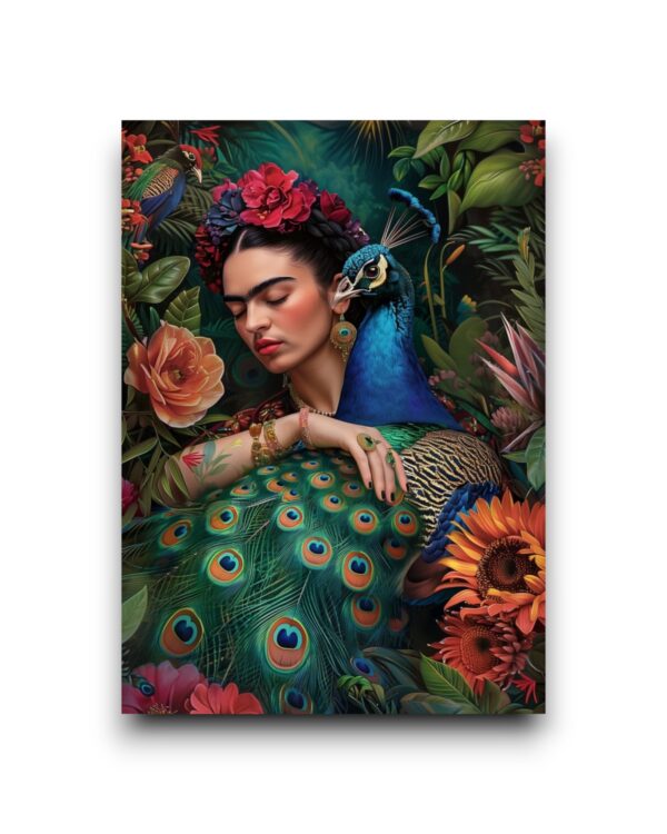 A6 Ansichtkaart - Frida Kahlo: Peacock