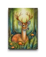 A6 Ansichtkaart - Animals of the Forest - Hert