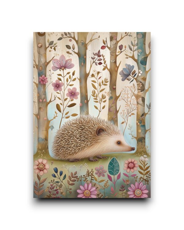 A6 Ansichtkaart - Woodland Spring Animals: Egel