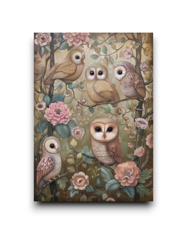 A6 Ansichtkaart - Woodland Spring Animals: Uil