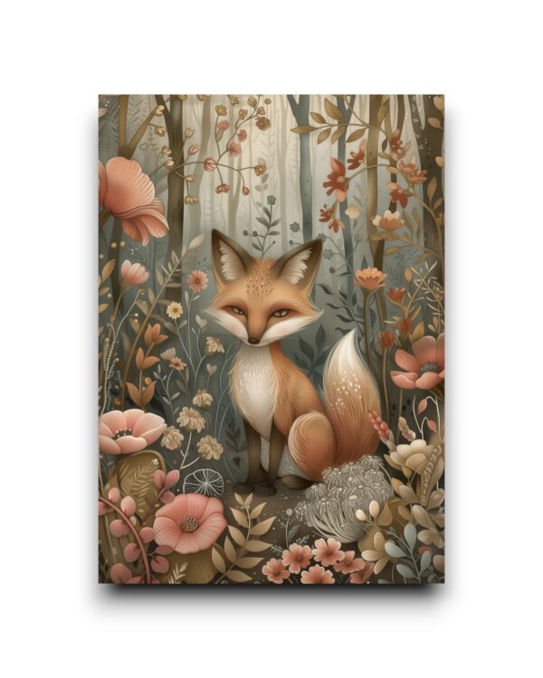 A6 Ansichtkaart - Woodland Spring Animals: Vos