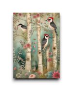 A6 Ansichtkaart - Woodland Spring Animals: Vogel