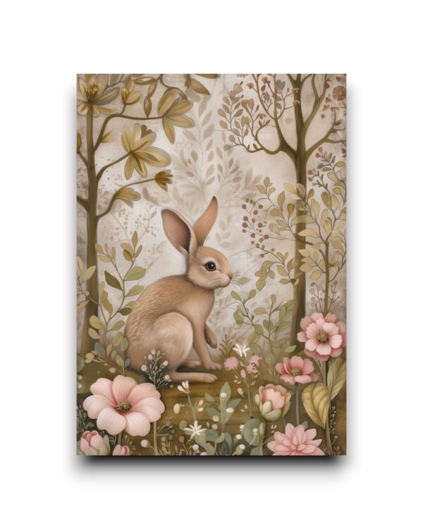 A6 Ansichtkaart - Woodland Spring Animals: Konijn