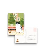A6 Ansichtkaart - Cute Christmas Cat tree & quote