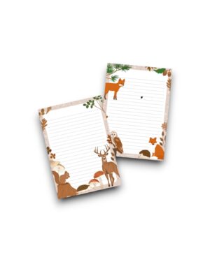 A5 Schrijfblok - Fall/Herfst: Vos, uil en hertje