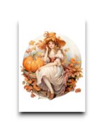 A6 Ansichtkaart - Autumn Fairy girls: Amber