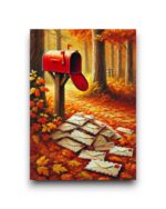A6 Ansichtkaart - Autumn Season: Brievenbus