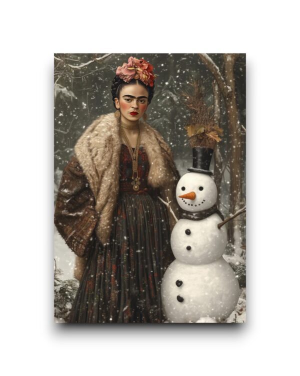 A6 Ansichtkaart - Frida Kahlo: Snowman