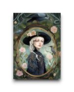 A6 Ansichtkaart - Halloween Characters: Women with Head