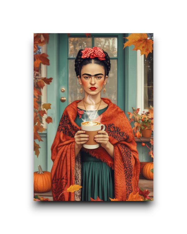 A6 Ansichtkaart - Frida Kahlo: Pumpkin drink