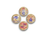 Stickers Hollandse iconen op goudfolie