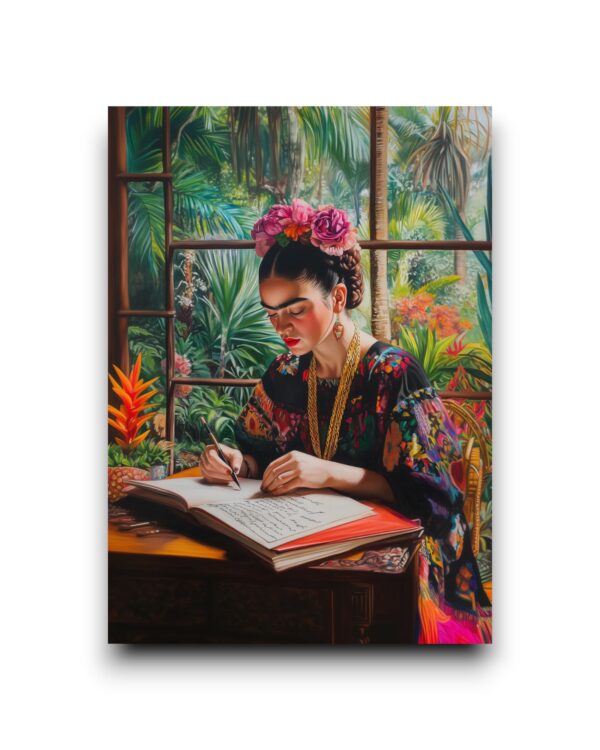 A6 Ansichtkaart - Frida Kahlo:  Writing