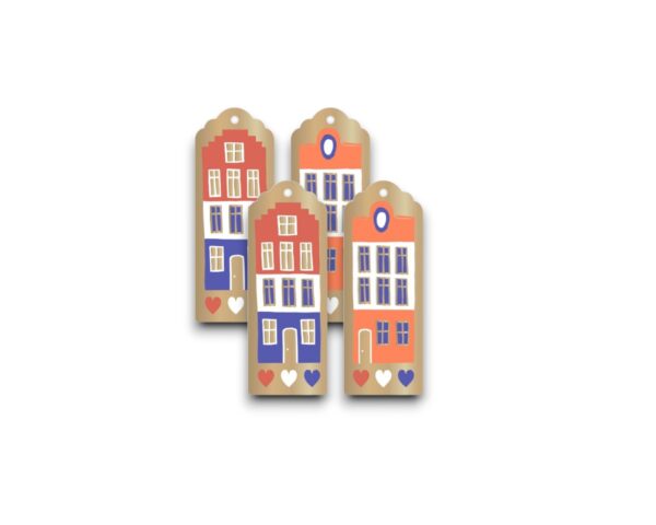 Cadeaulabels Hollandse huisjes