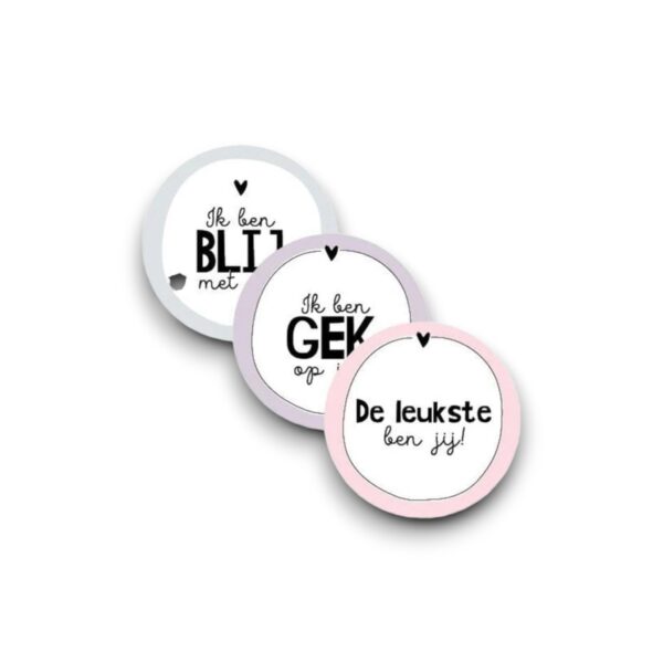 Stickers - Ik ben blij/gek op jou/de leukste ben jij