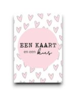A6 ansichtkaart - Een kaart en een kus