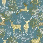 Inpakpapier 30cm - Reindeer petrol