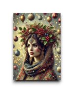A6 Ansichtkaart - Christmas woman: Hava