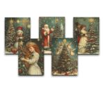 Wenskaarten set - Vintage Christmas