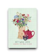 A6 Ansichtkaart - Get well soon - Sendings hugs and love