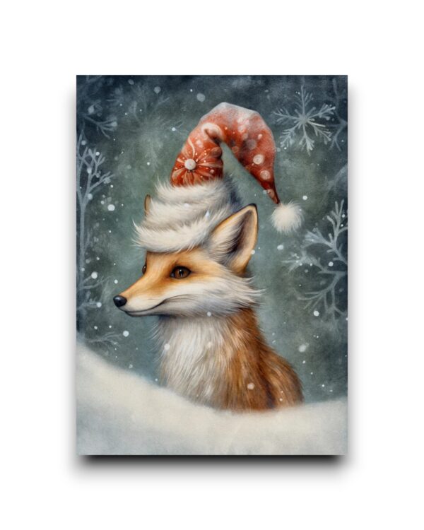 A6 Ansichtkaart - Mystical Christmas Animals: Vos