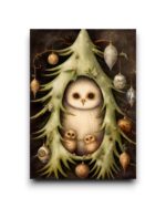 A6 Ansichtkaart - Whimisical Christmas: Uilkuiken