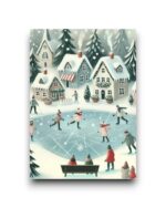 A6 Ansichtkaart - Winter Village: Ice skating