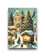 A6 Ansichtkaart - Winter Village: Lights of christmas