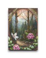A6 Ansichtkaart - Bosbloemen: Rhododendron en Clematis