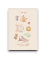 A6 Ansichtkaart - Autumn Girl