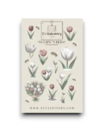 Stickervel - Tulpen en bijen